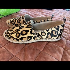 Sam Edelman leopard flat espadrilles